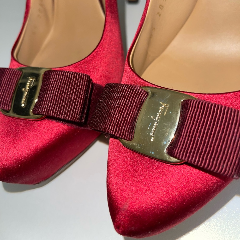Ferragamo Red Python Heels - image 2
